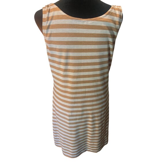 Reversible Sleeveless Striped & Polka Dot Dress Oversize Size Small - Picture 2 of 8